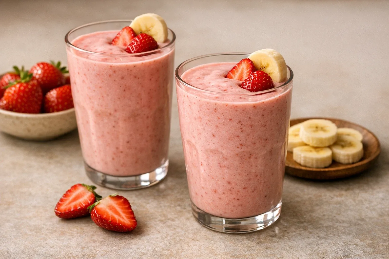 Classic American Strawberry Banana Smoothie