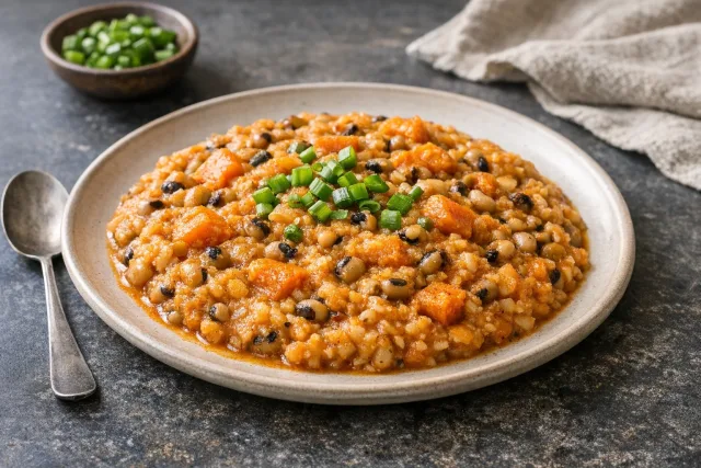 Southern-Style Sweet Potato and Black-Eyed Pea Porridge
