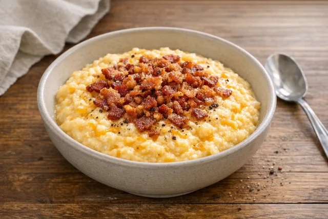 Quick & Easy Southern-Style Cheese Grits with Bacon
