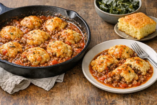 Savory Southern-Style Beef Dumplings in Tomato Gravy