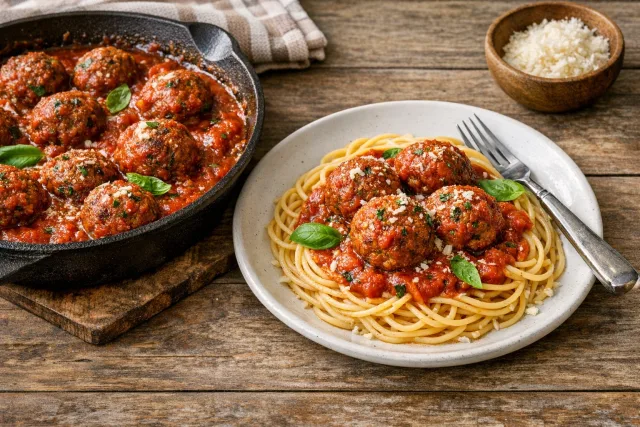 Classic American Spaghetti and Meatballs