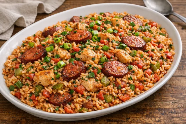 Easy American Jambalaya with Andouille Sausage and Chicken