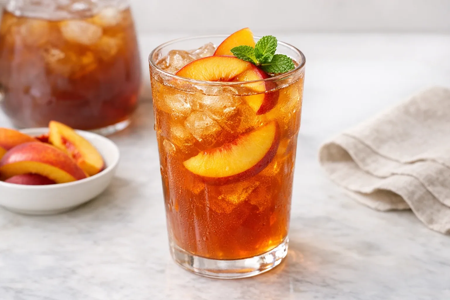 Easy No-Cook Peach Sweet Tea
