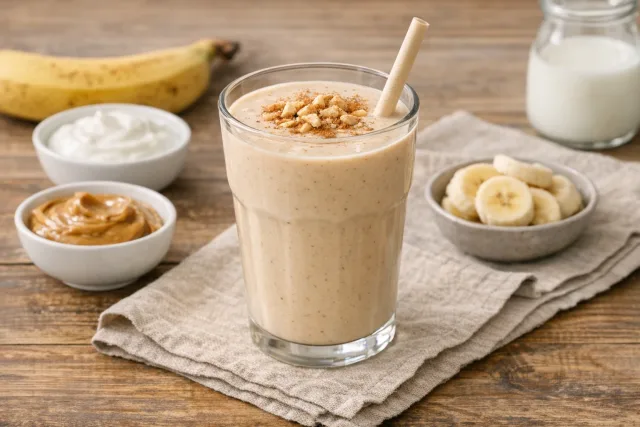 Peanut Butter Banana Yogurt Smoothie