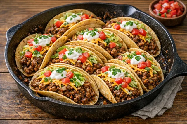Classic Ground Beef Tacos Skillet
