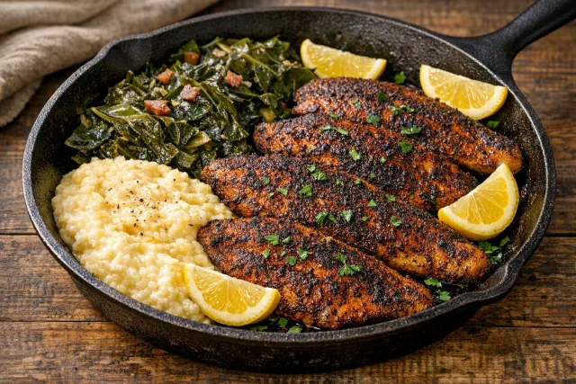 Southern Style Blackened Catfish with Cajun Spices