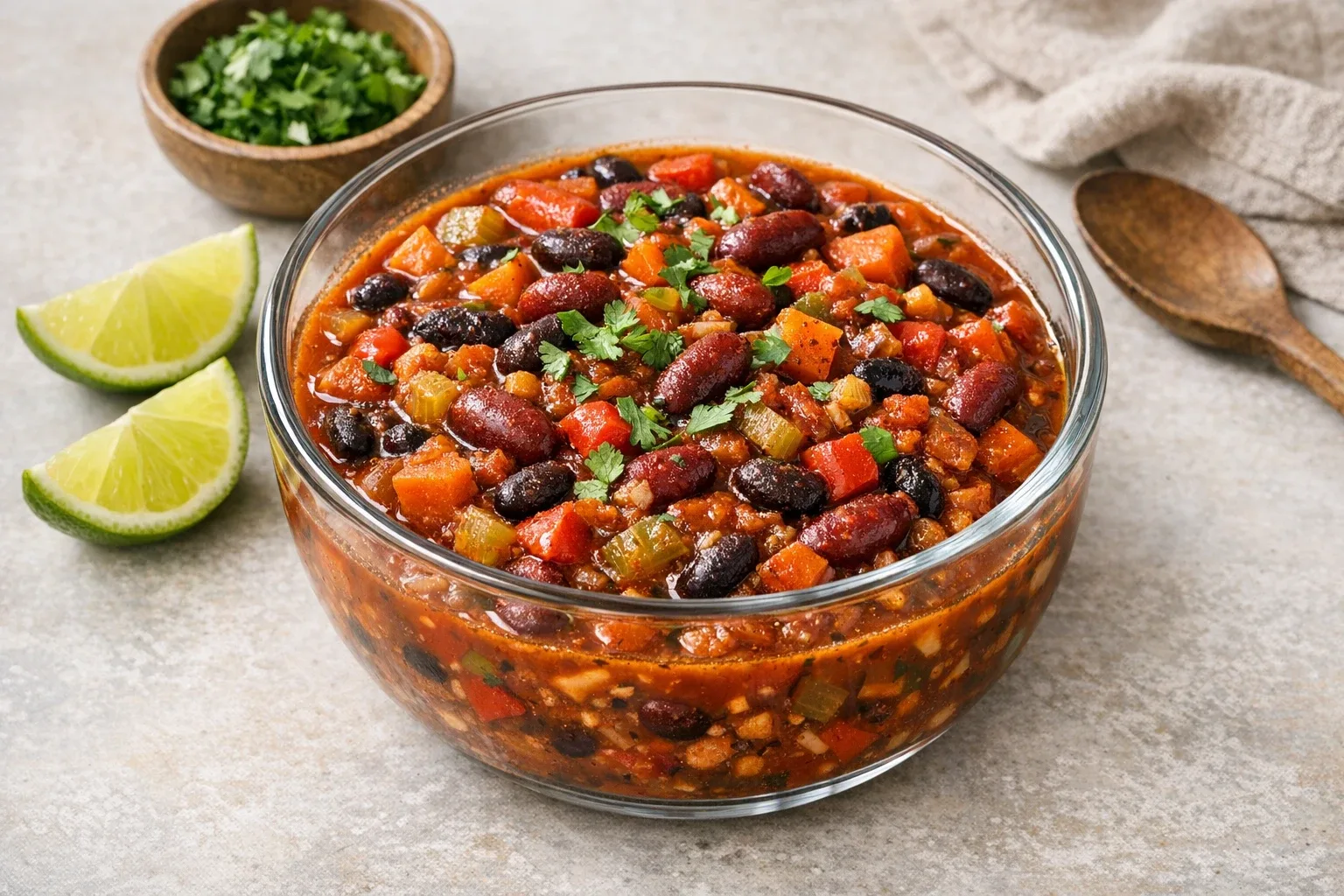 Easy Stovetop Vegetarian Bean Chili