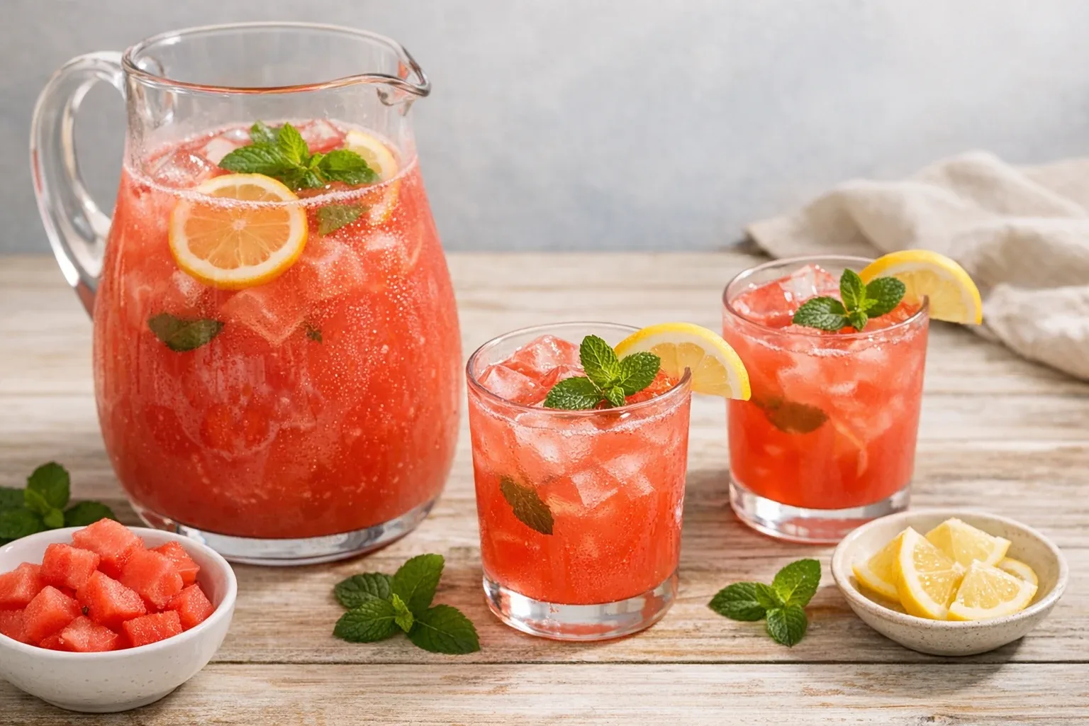 Watermelon Mint Fresh Lemonade