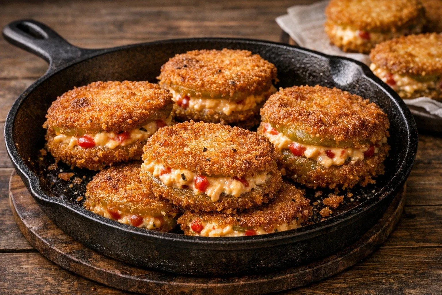 Classic Southern Pimento Cheese Stuffed Fried Green Tomatoes