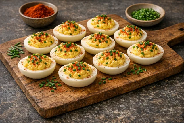 Southern-Style Deviled Eggs with Mustard and Paprika
