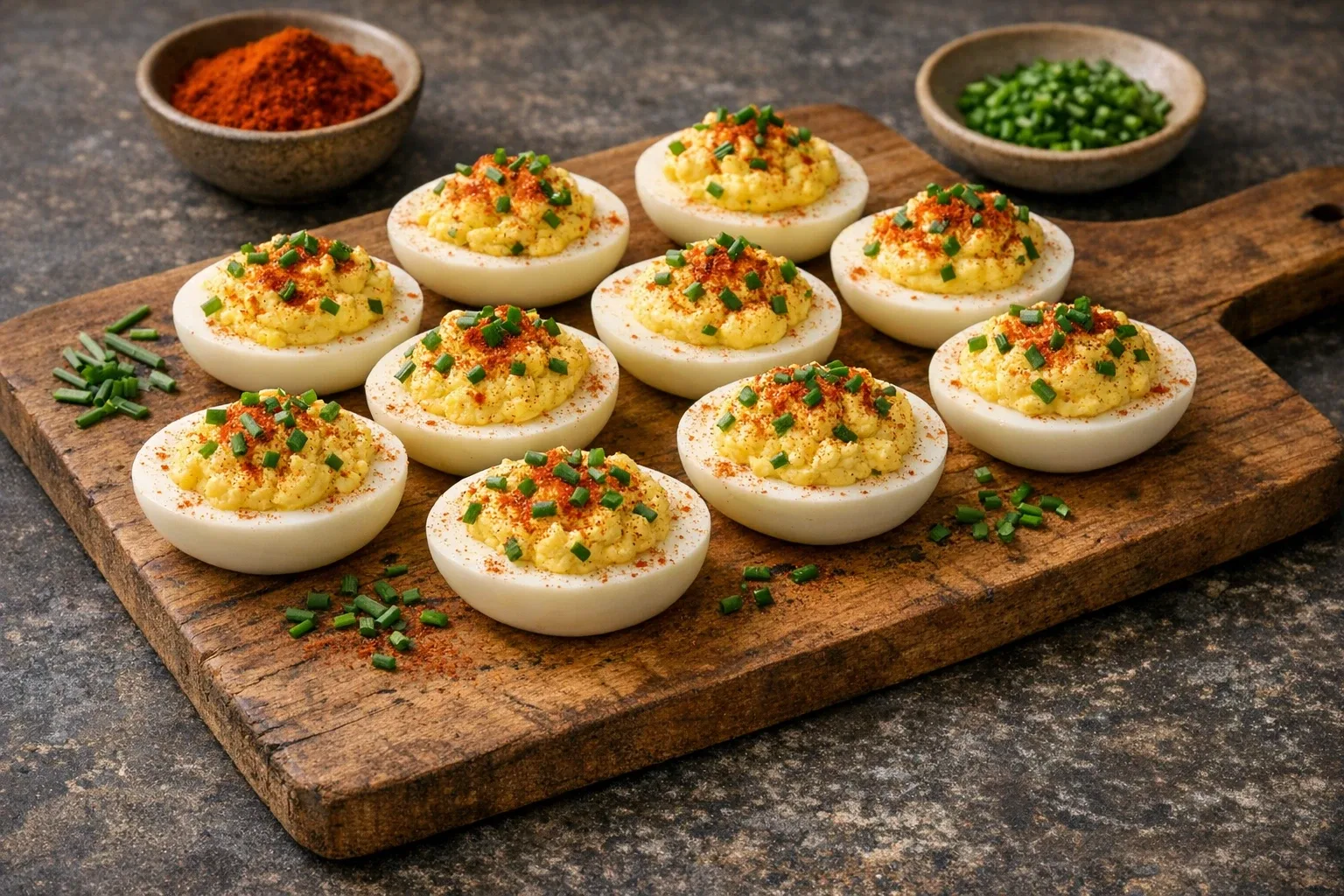 Southern-Style Deviled Eggs with Mustard and Paprika