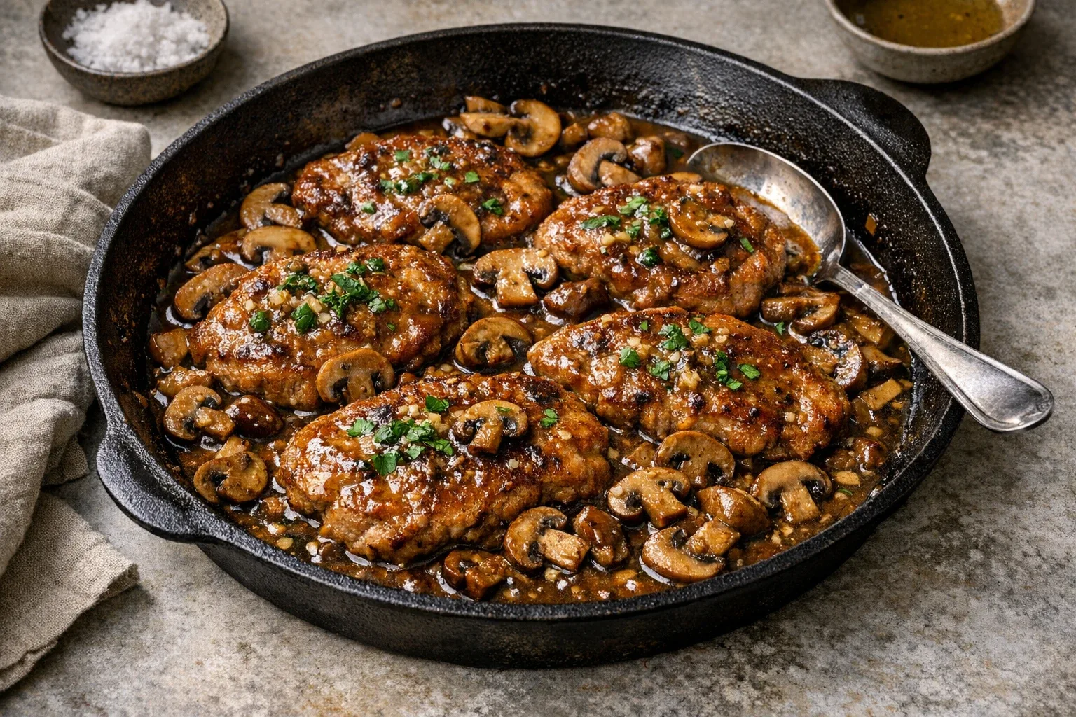 Classic American Veal Marsala with Mushrooms