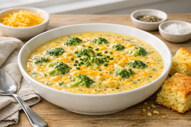 Creamy Southern Broccoli Cheddar Soup