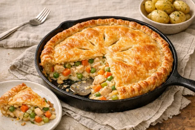 Classic Chicken Pot Pie with Flaky Crust