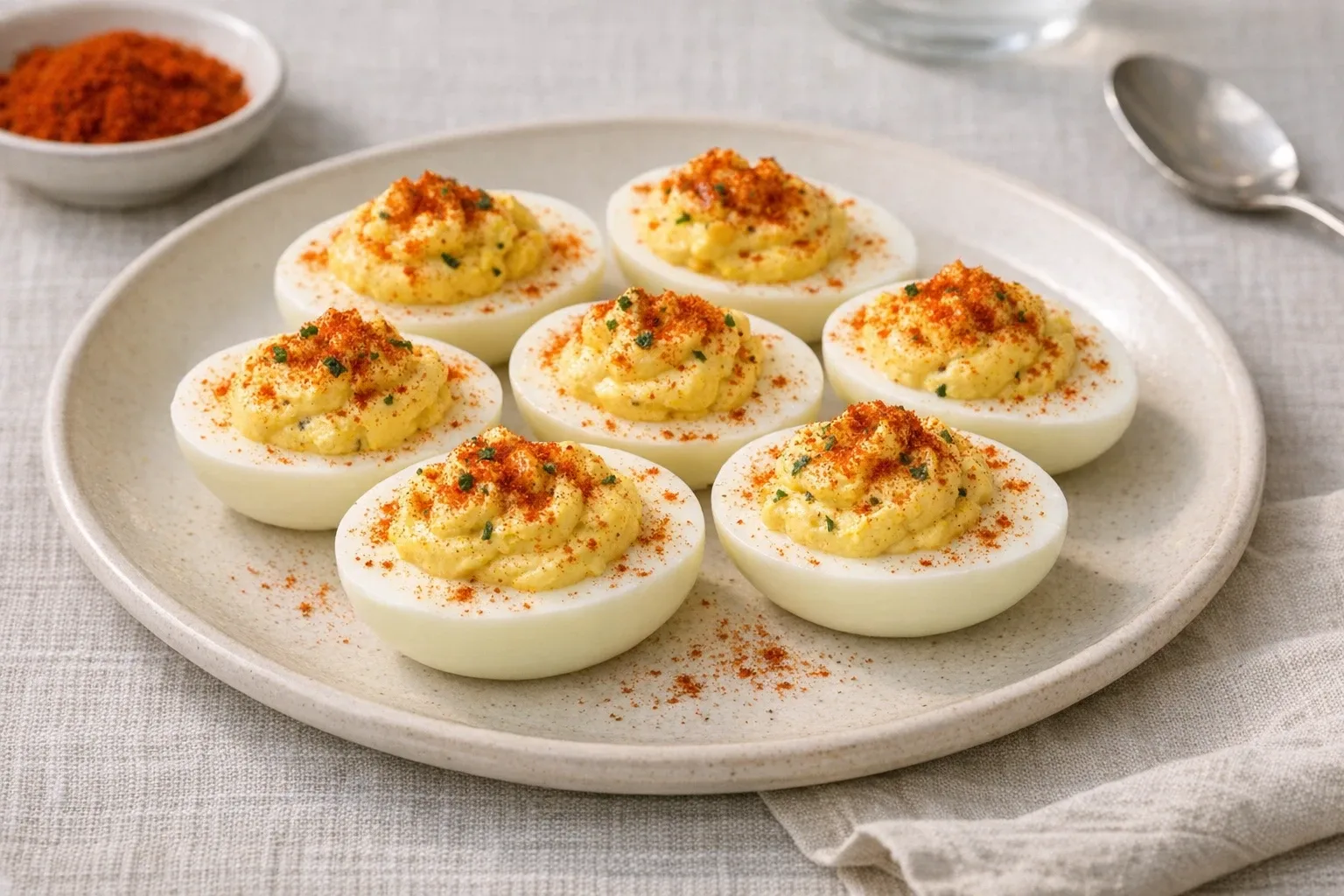 Classic Southern-Style Deviled Eggs with Mustard and Paprika