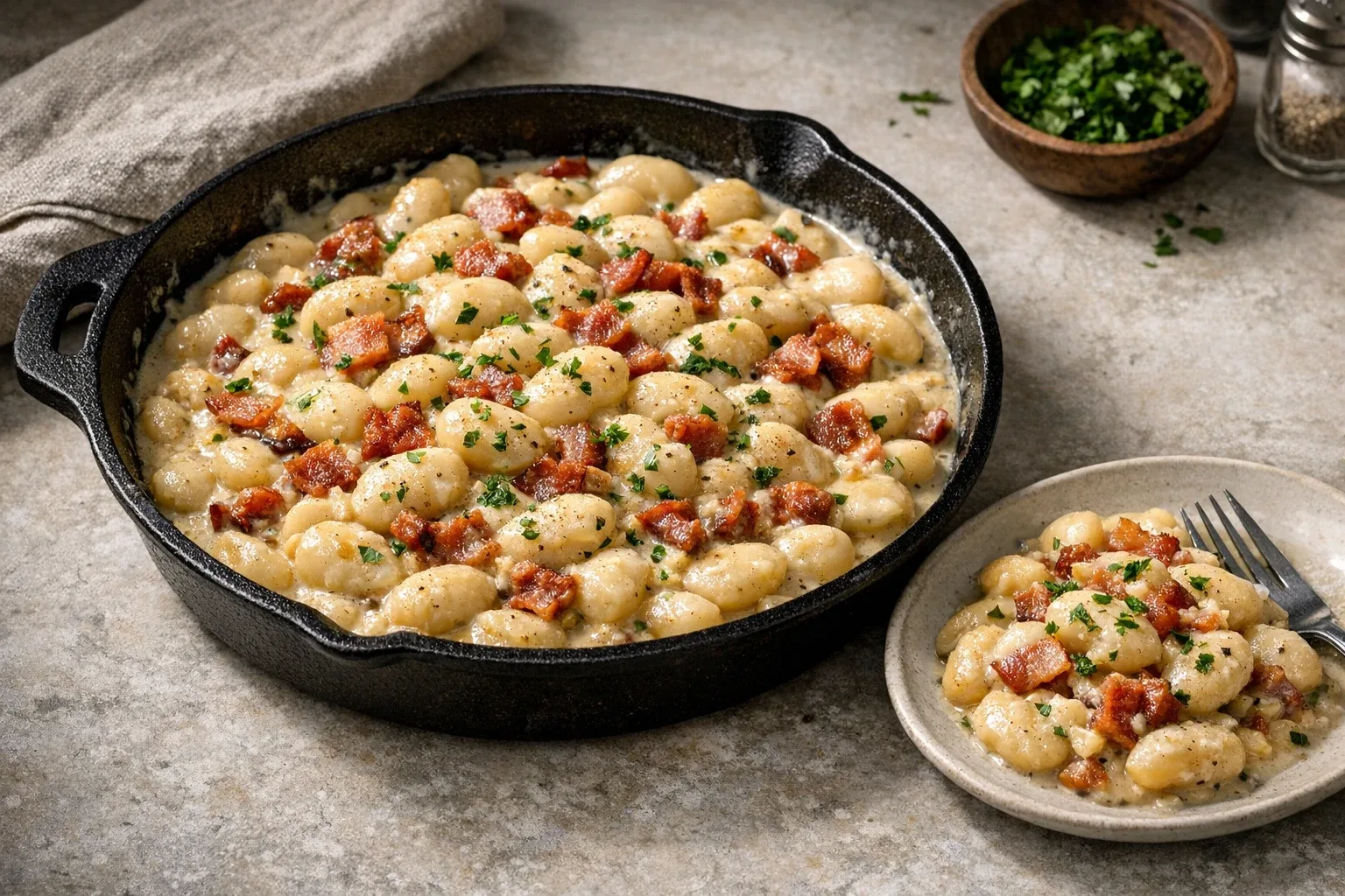 Southern-Style Creamed Butter Beans with Garlic and Bacon