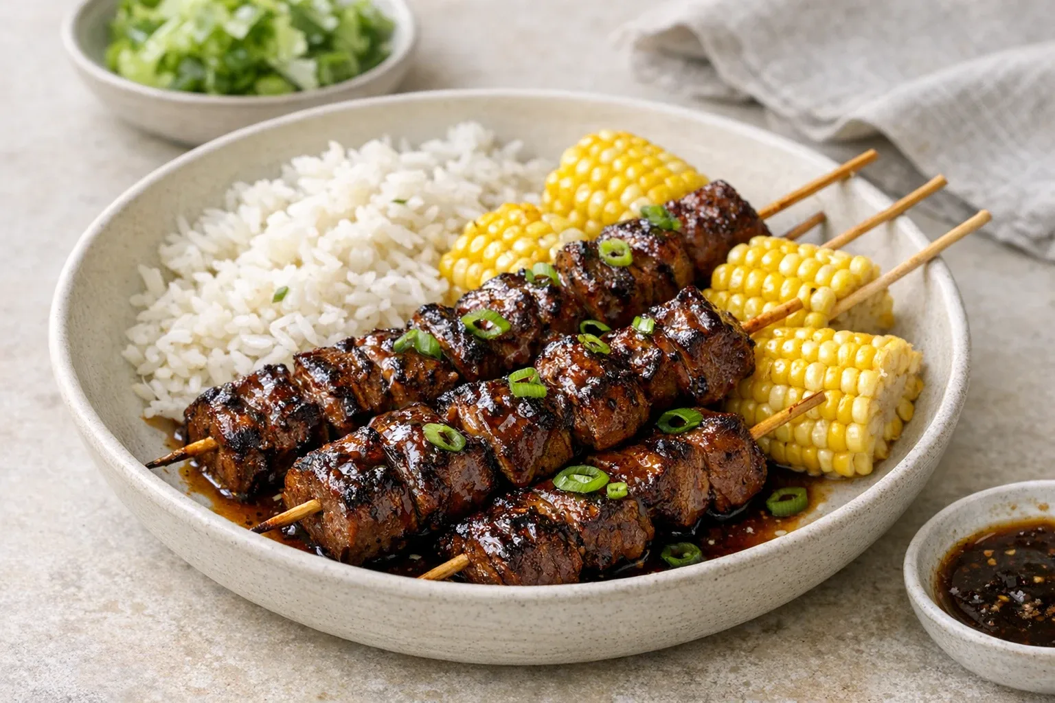 Grilled Bourbon-Glazed Beef Skewers