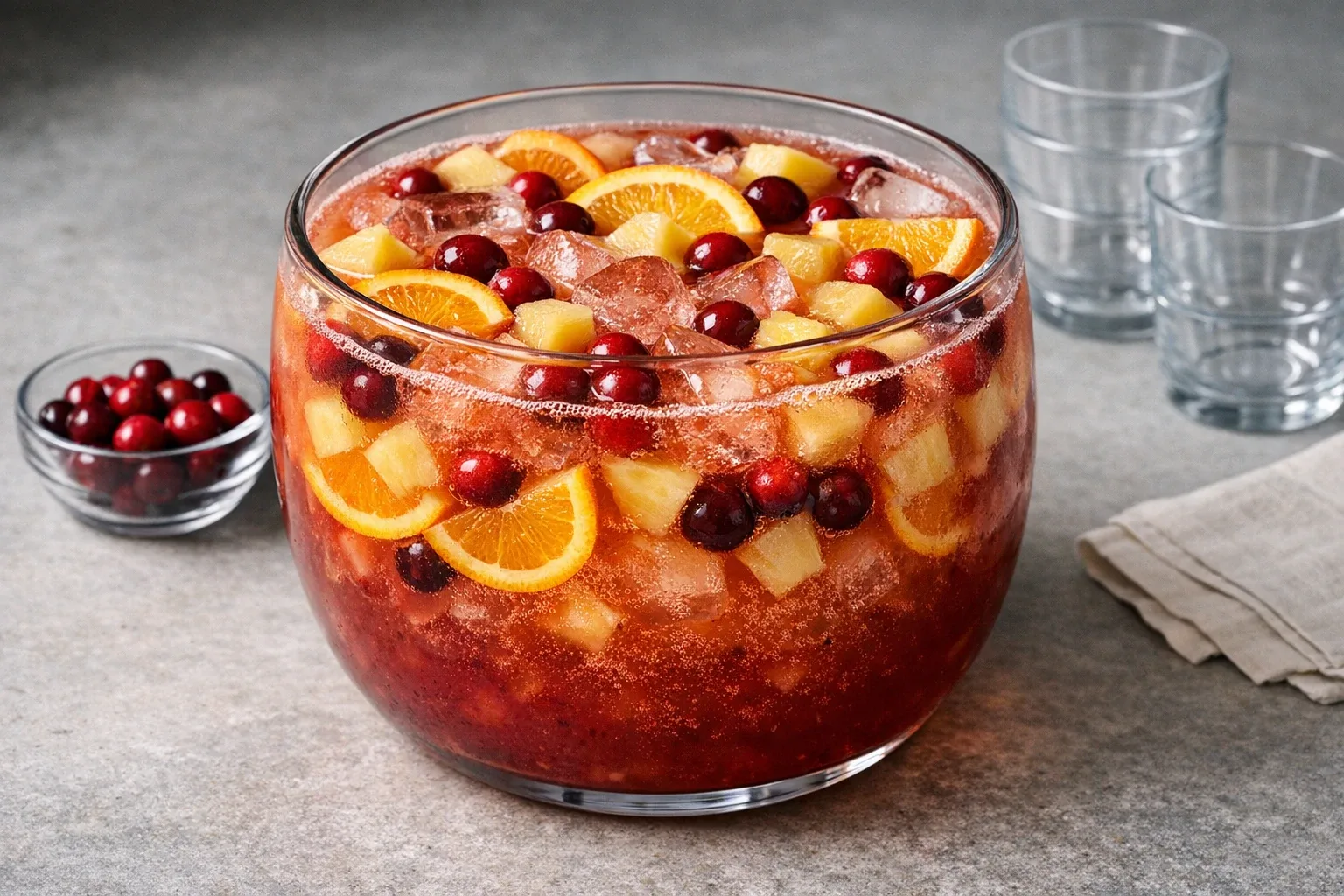 Refreshing Orange Cranberry Pineapple Fruit Punch