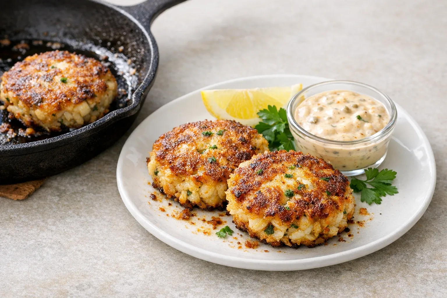 Classic American Fried Crab Cakes with Remoulade Sauce