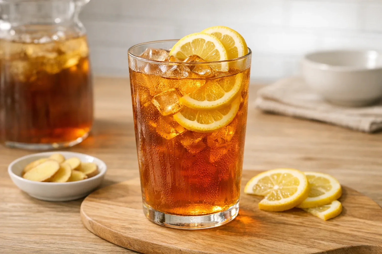 Lemon Ginger Brewed Iced Black Tea