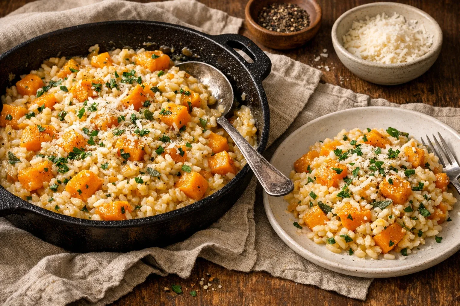 Braised Southern Butternut Squash Risotto