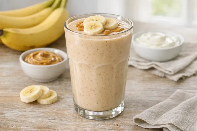 Peanut Butter Banana Yogurt Smoothie