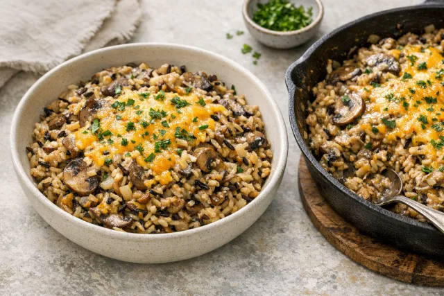 Slow Cooker Southern-Style Wild Rice and Mushroom Casserole