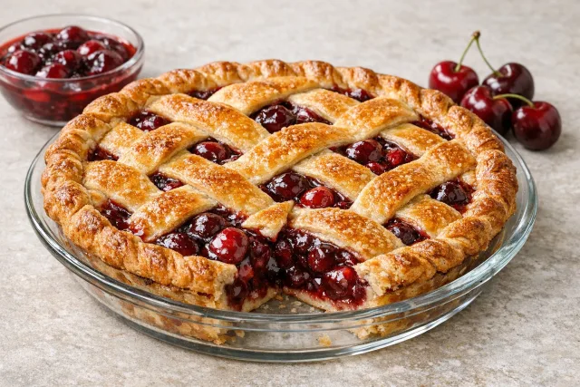 Classic American Baked Cherry Pie