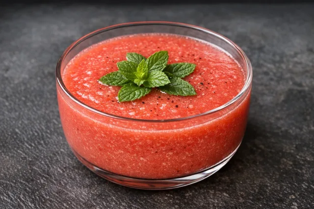Southern Style Chilled Watermelon and Mint Soup