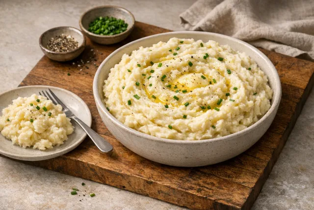 Easy Southern-Style Garlic Buttermilk Mashed Potatoes with Chives