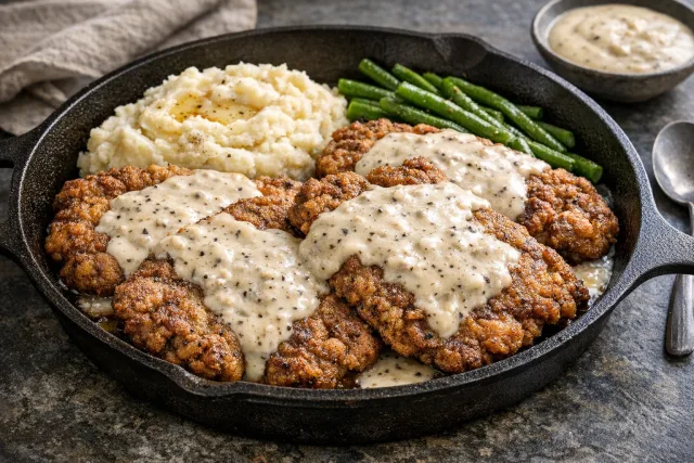 Classic Chicken Fried Steak with Cream Gravy