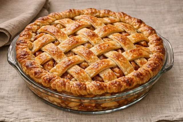 Spiced Cinnamon Apple Pie with Handmade Lattice Crust