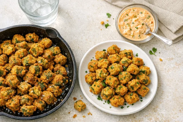 Southern-Style Fried Okra with Spicy Remoulade