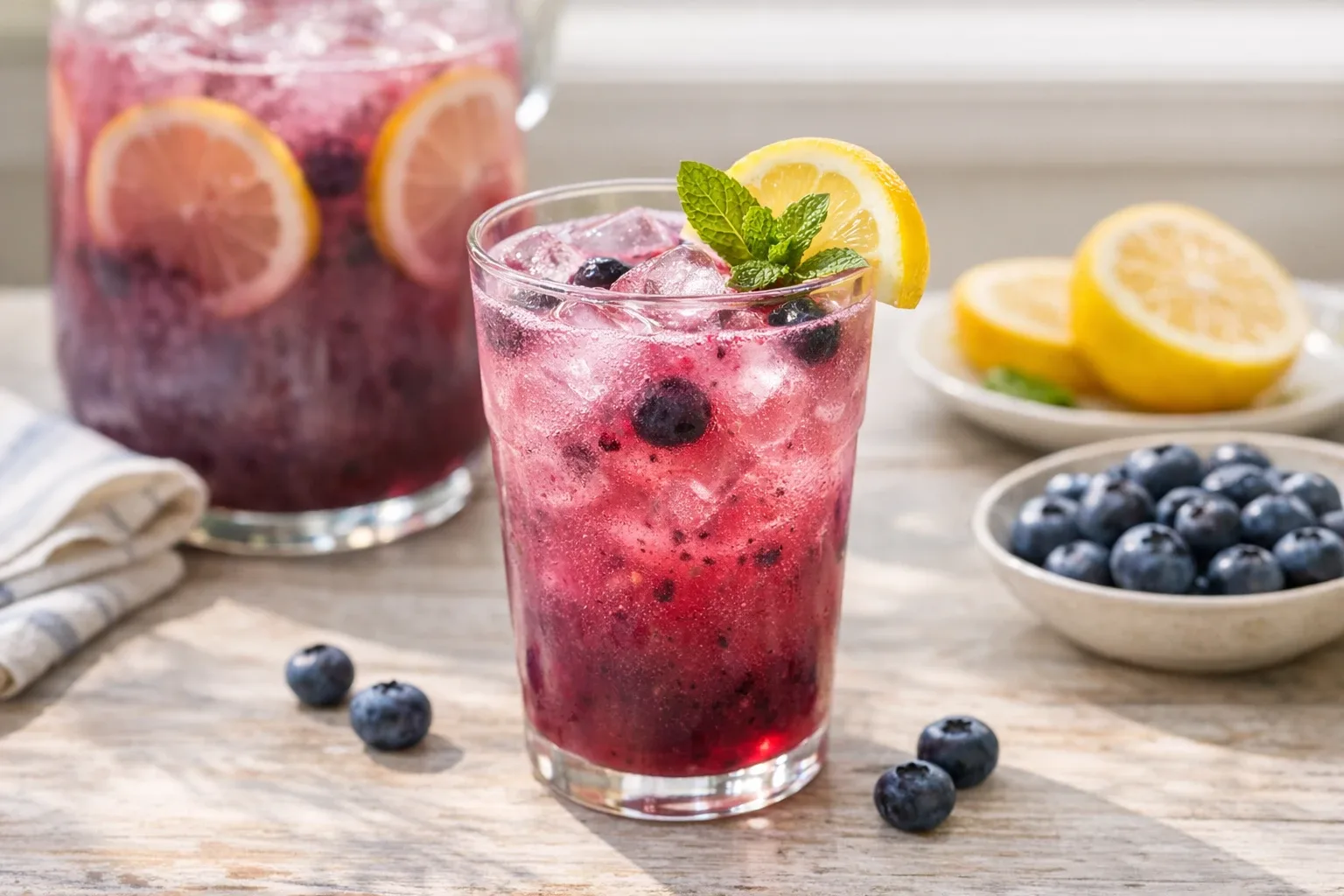 Classic American Blueberry Lemonade