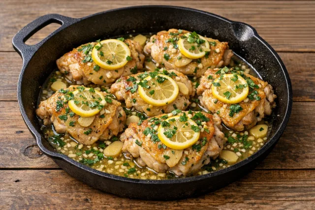 Steamed Lemon-Ginger Chicken Thighs with Fresh Herbs