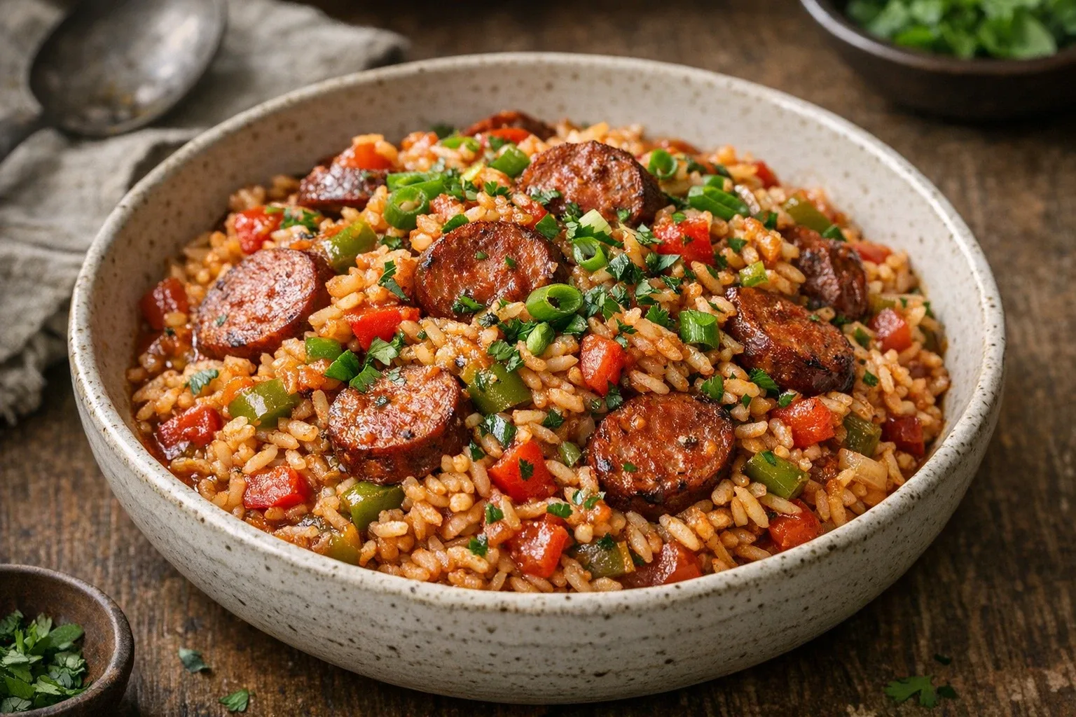 One-Pot Cajun Sausage and Rice Dinner