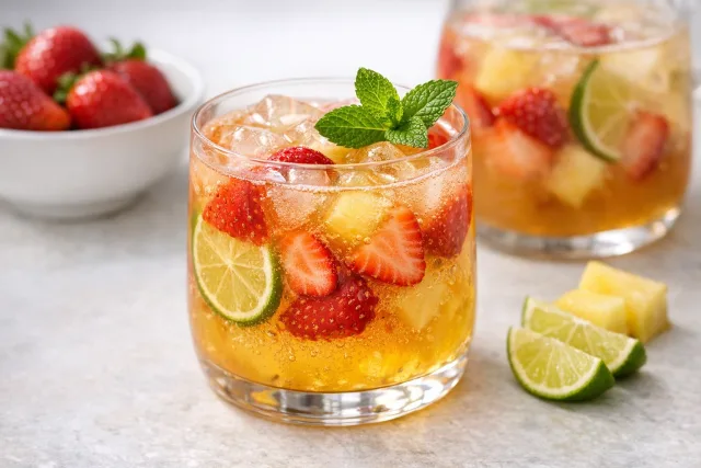 Strawberry Lime Pineapple Fruit Punch