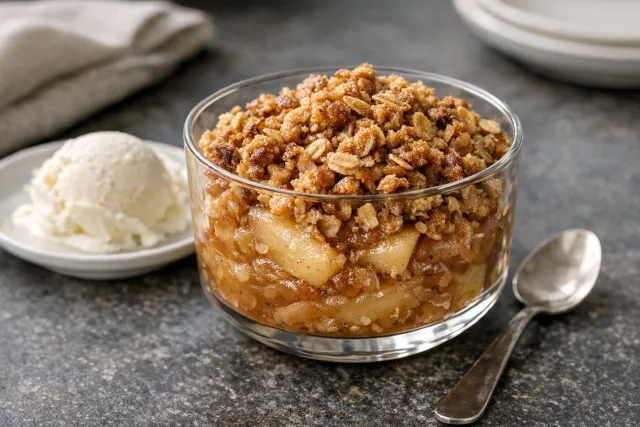 Classic American Apple Crisp with Cinnamon Oat Topping