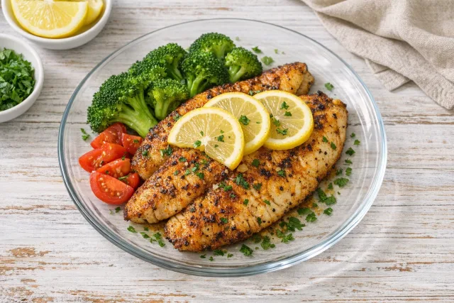 Zesty Lemon Garlic Air Fryer Catfish Fillets