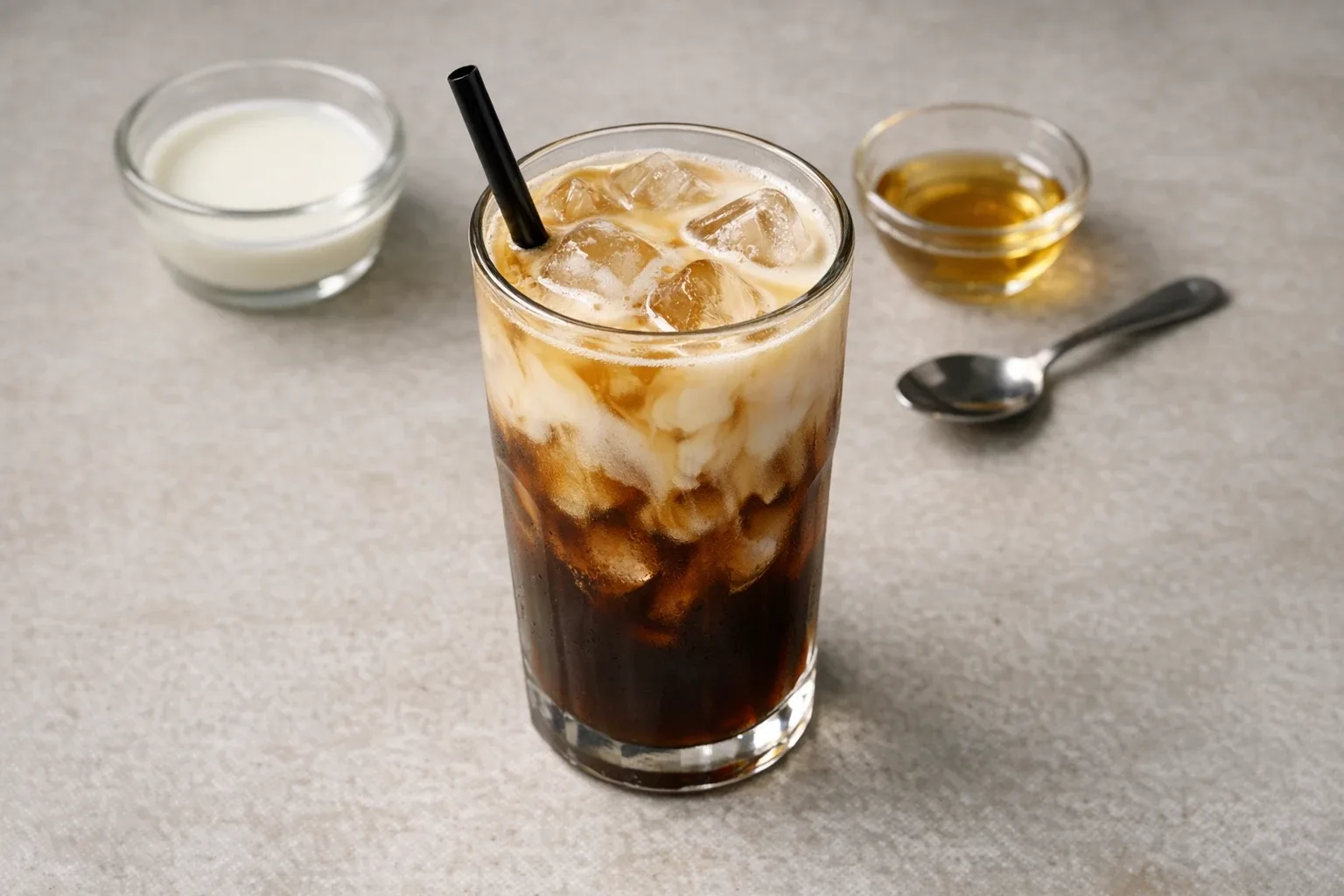 Stovetop Vanilla Iced Coffee with Milk