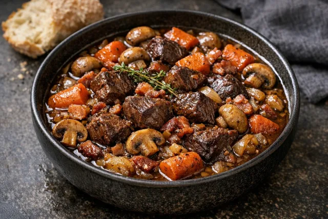 Slow Cooker Beef Bourguignon