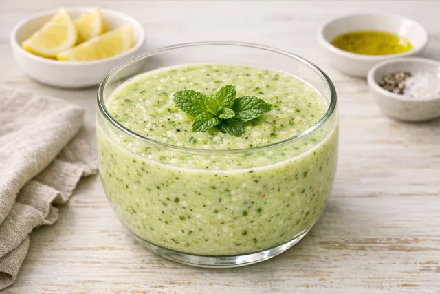 Chilled Southern Cucumber and Mint Gazpacho