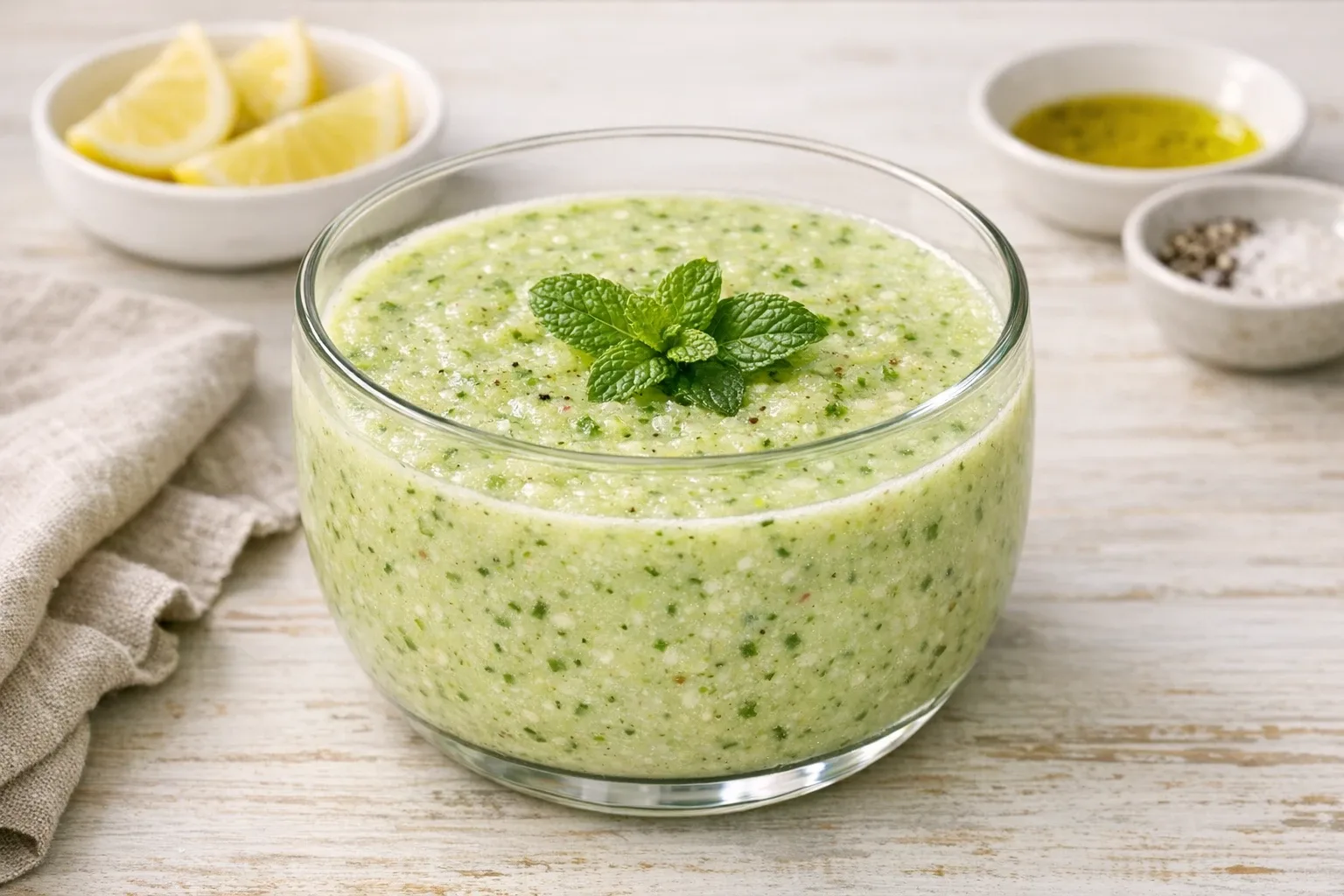 Chilled Southern Cucumber and Mint Gazpacho