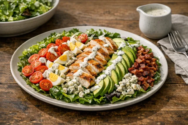 Classic American Cobb Salad with Buttermilk Ranch Dressing