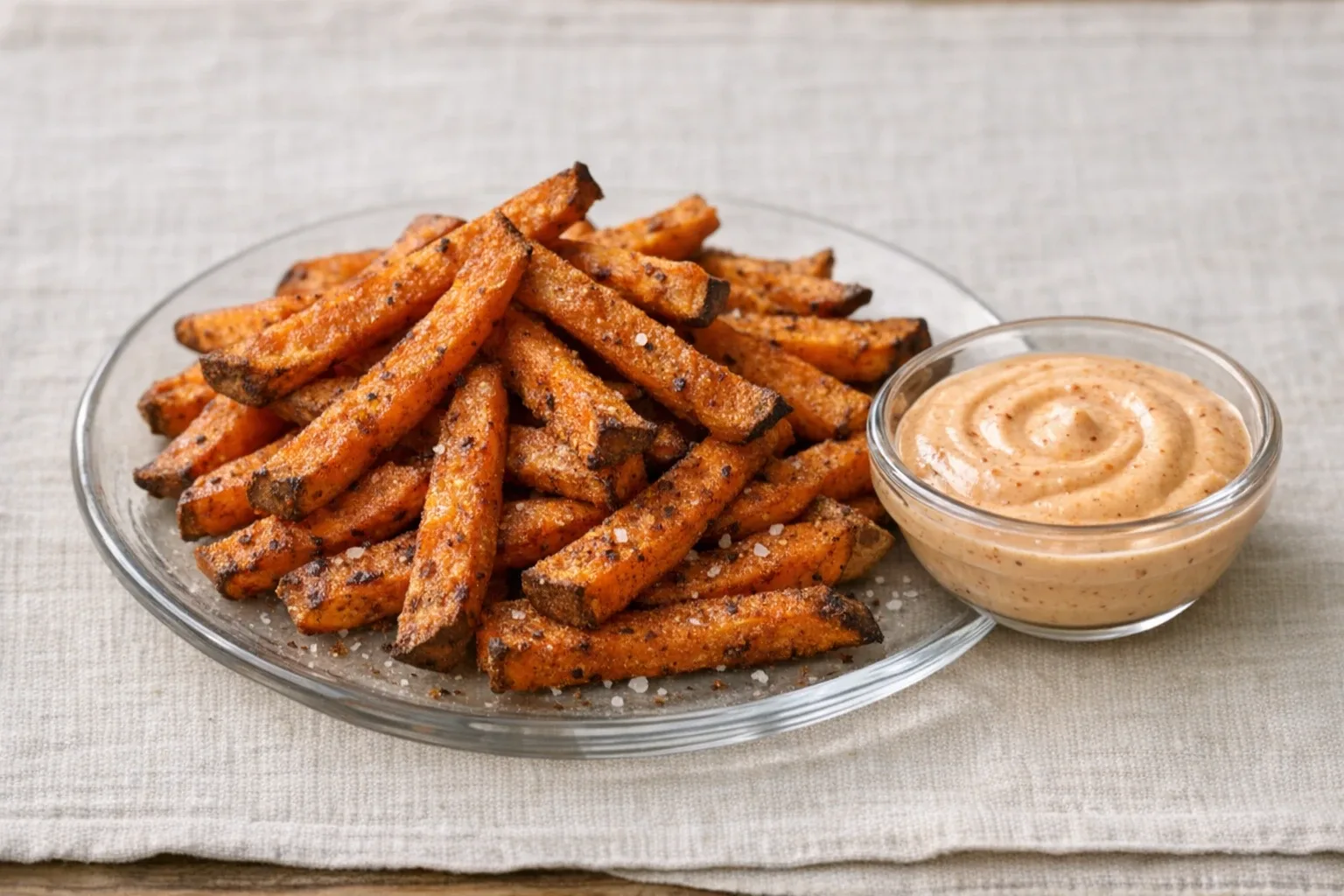 Southern Baked Sweet Potato Fries with Cajun Spiced Aioli