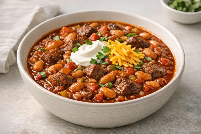 Pressure Cooker Southern-Style Beef and Pinto Bean Chili