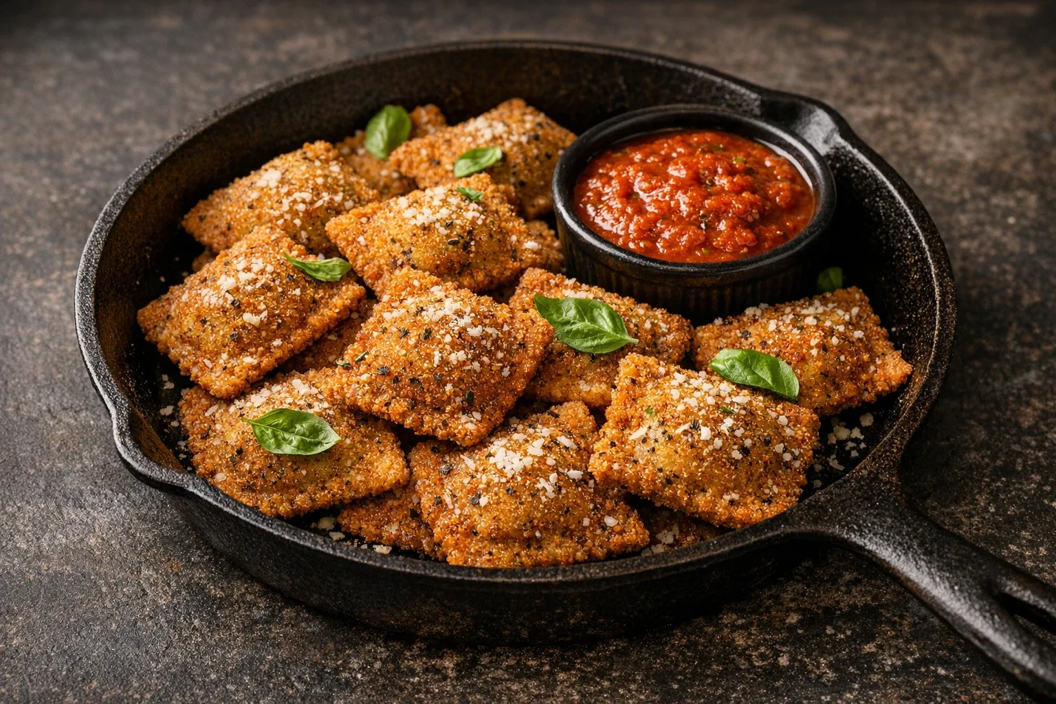St. Louis-Style Toasted Ravioli with Marinara Sauce