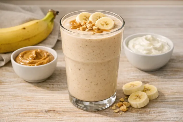 Peanut Butter Banana Yogurt Smoothie