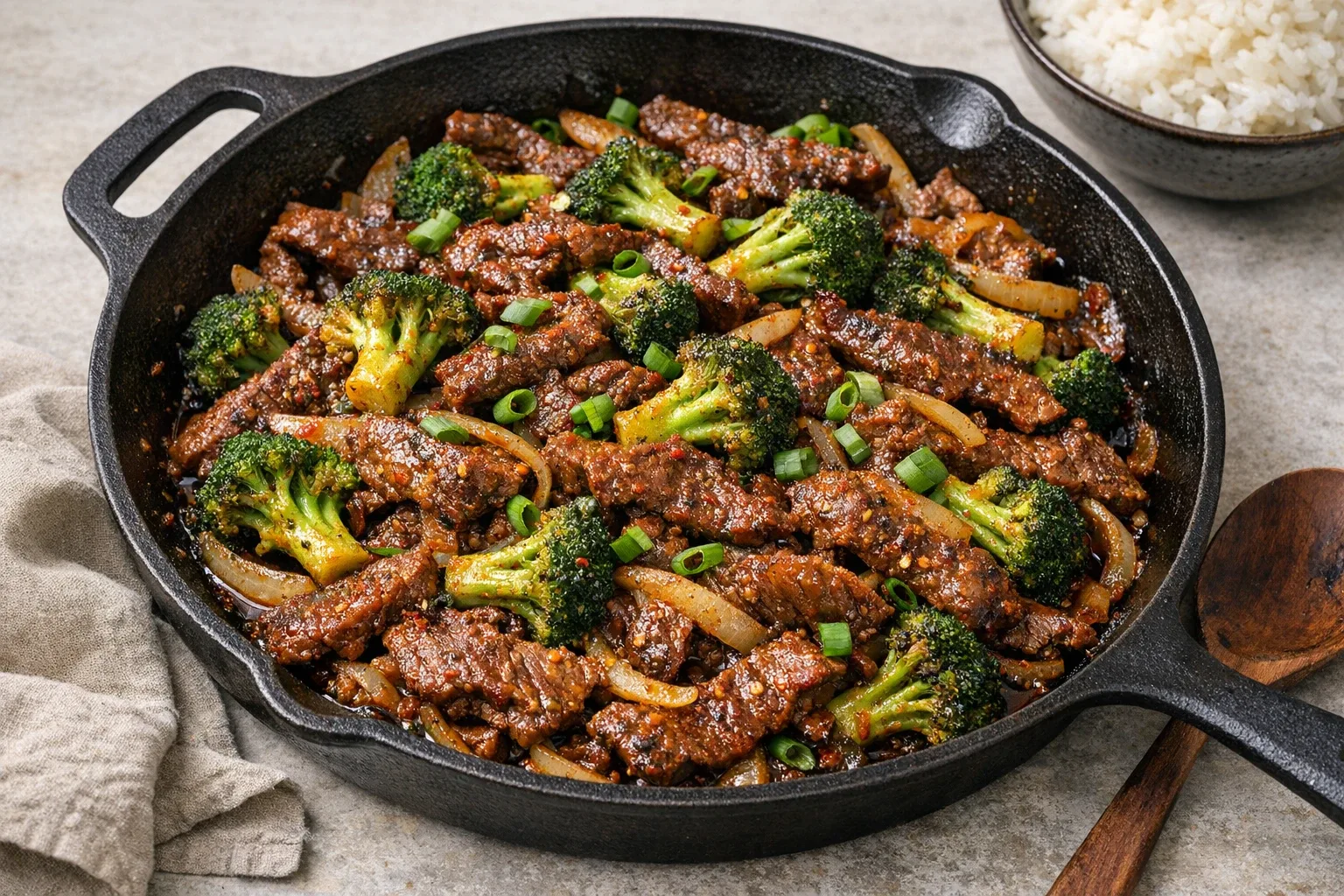Spicy Cajun Beef and Broccoli Stir Fry