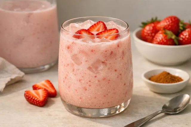 Classic American Chilled Strawberry Horchata